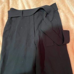 Wilfred Cropped Trousers with Belt - Black - 10